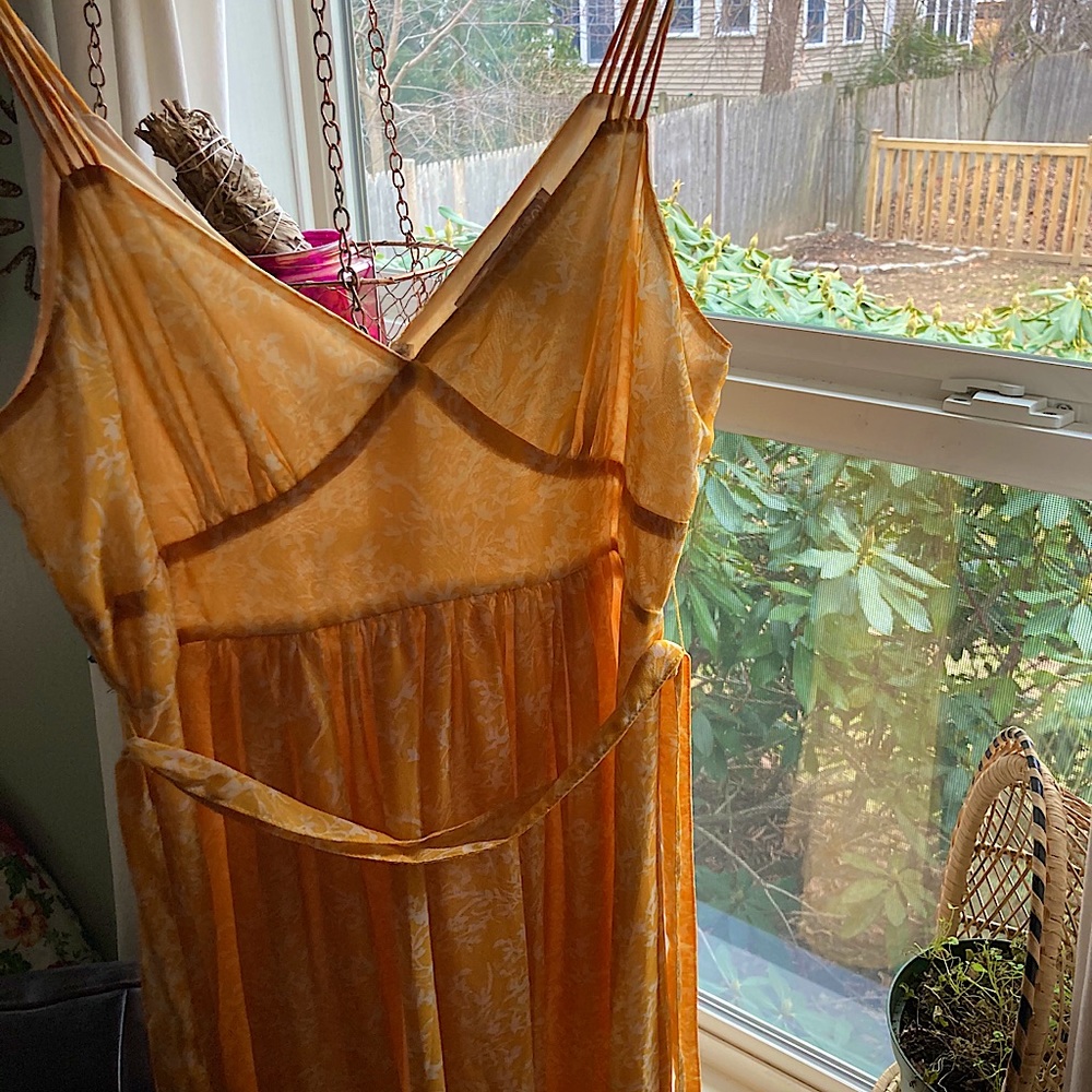 Yellow cocktail dress